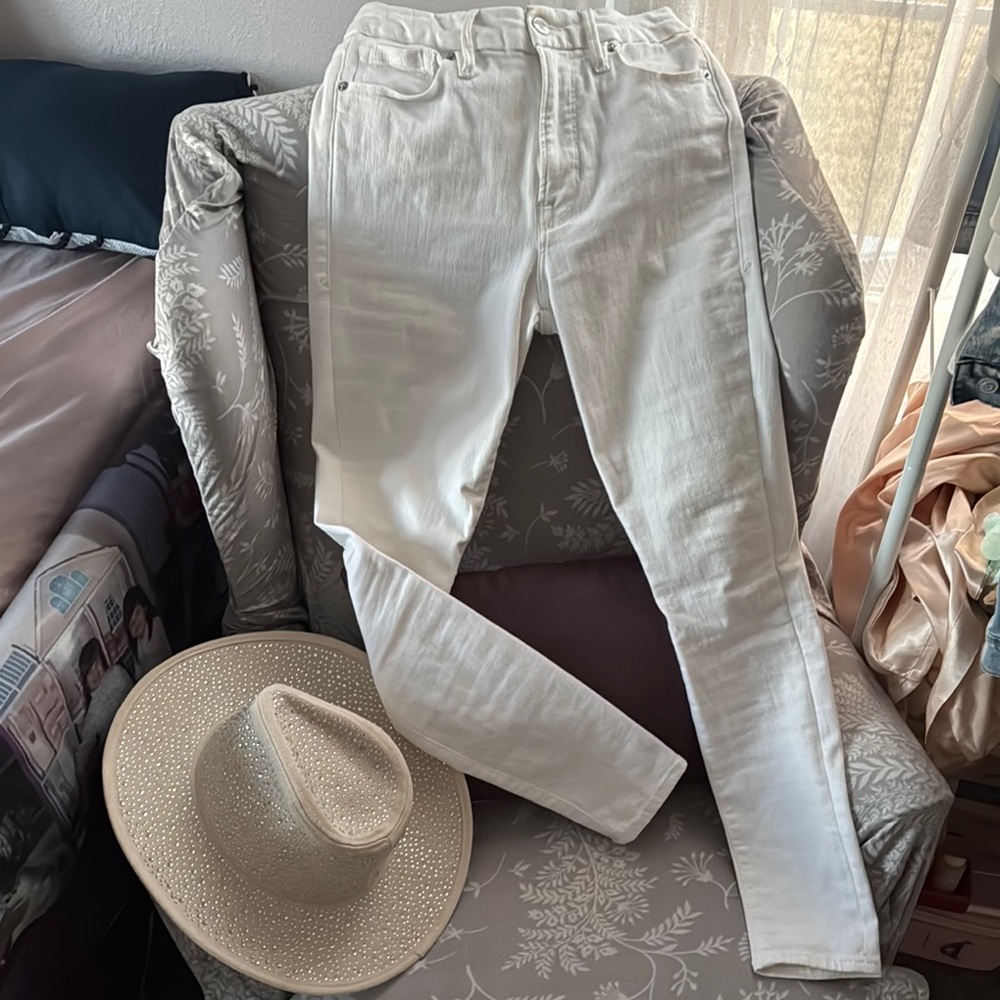 Good American White Denim Jeans Size 6